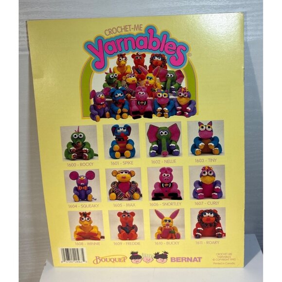 Crochet Me Rocky Yarnables Pattern Booklet #1600 By Bernat 1992 - Picture 2 of 4